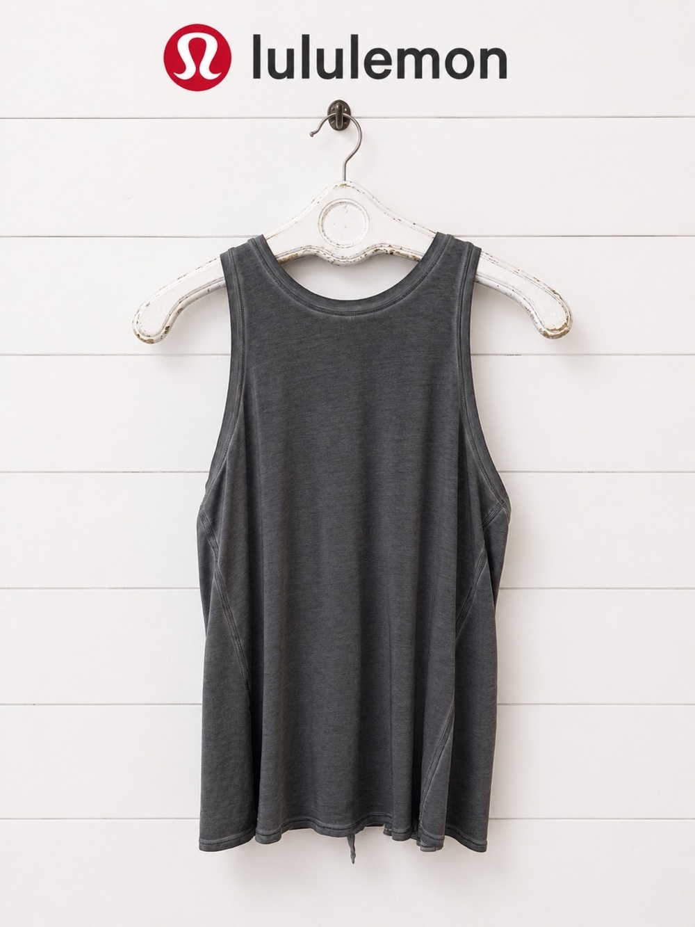 LULULEMON Grey Open Back Active Tank Top Size S